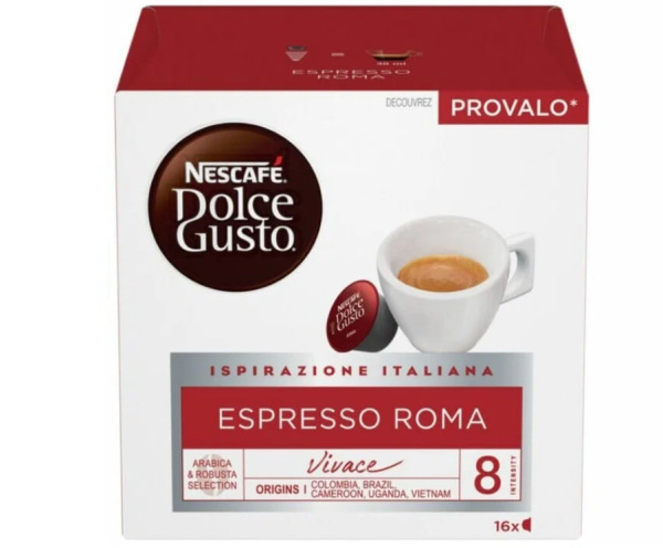 Кофе в капсулах Nescafe Dolce Gusto Espresso Roma, 16 шт в магазине ТеаКофее, фото