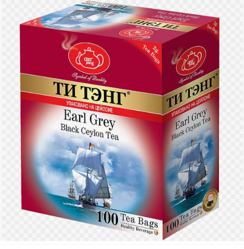 Чай Ти Тэнг Earl Grey (Бергамот) черный 100 пакетиков в магазине ТеаКофее Чай Ти Тэнг Earl Grey (Бергамот) черный 100 пакетиков в магазине ТеаКофее, фото