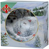 Чай Hilltop Коллекционные шедевры Зимние совы + тарелка (набор)