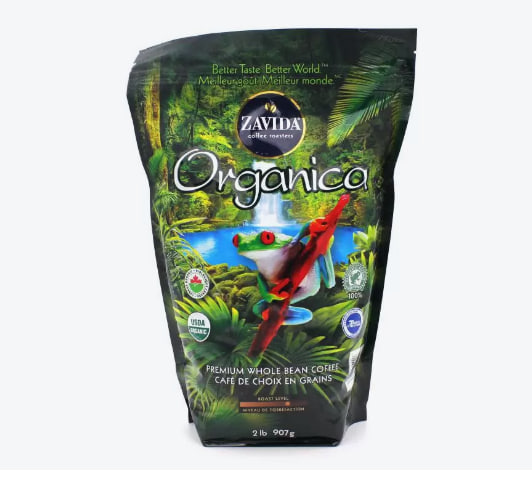 Кофе в зернах Zavida Organica Rainforest Alliance (medium dark) 907 гр. в магазине ТеаКофее, фото
