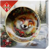 Чай Hilltop Коллекционные шедевры Снежная лиса + тарелка (набор)