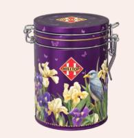 Чай Hilltop Подарок Цейлона банка с клипсой "Цветочная аллея" Яркие ирисы, 100г.