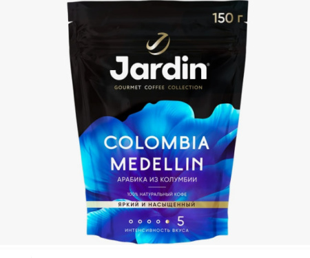 Кофе растворимый Jardin Colombia Medellin 150 гр. (пакет)