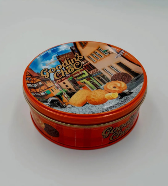 Печенье GOODIN' s BUTTER COOKIENS ассорти 110 гр (оранжевая банка) в магазине ТеаКофее, фото