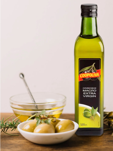 Оливковое масло Coopoliva Extra Virgin 0.5мл стекло в магазине ТеаКофее, фото