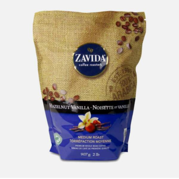 Кофе в зернах Zavida Hazelnut Vanilla (орех-ваниль) 907 гр. в магазине ТеаКофее, фото
