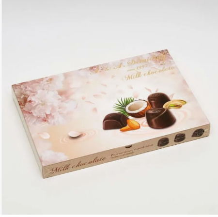 Конфеты DEMIDOFF ассорти молочный шоколад миндаль, фисташка и кокос 142 гр. 