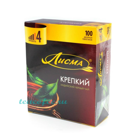 Чай Лисма Крепкий 100 пакетиков 