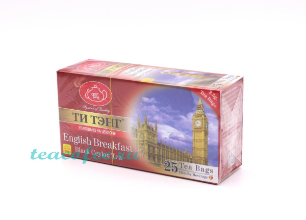 Чай Ти Тэнг English Breakfast (Английский Завтрак) черный 25 пакетиков в магазине ТеаКофее Чай Ти Тэнг English Breakfast (Английский Завтрак) черный 25 пакетиков в магазине ТеаКофее, фото