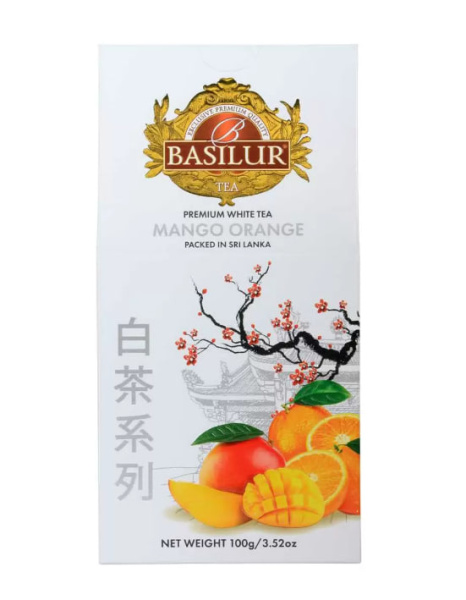 Чай белый Basilur White Tea, манго-апельсин,  100 гр. в магазине ТеаКофее Чай белый Basilur White Tea, манго-апельсин,  100 гр. в магазине ТеаКофее, фото