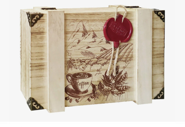 Кофе GET&JOY  "Бразилия" молотый, 150гр деревянный бокс в магазине ТеаКофее, фото