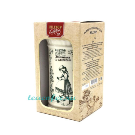 Чай Hilltop Земляника со сливками черный 125 гр. (керамика) 
