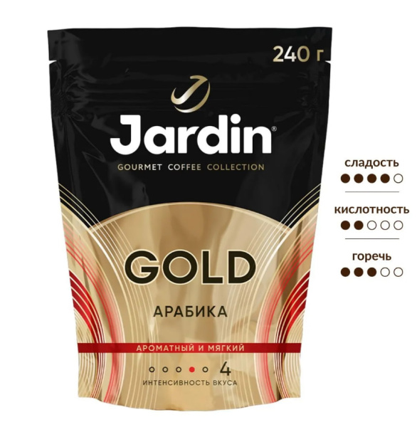 Кофе растворимый Jardin Gold 150 гр. (пакет) в магазине ТеаКофее, фото