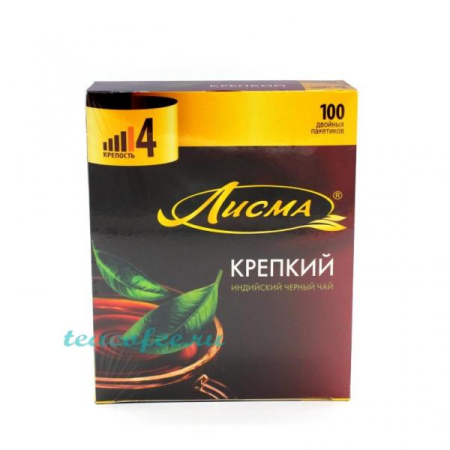 Чай Лисма Крепкий 100 пакетиков