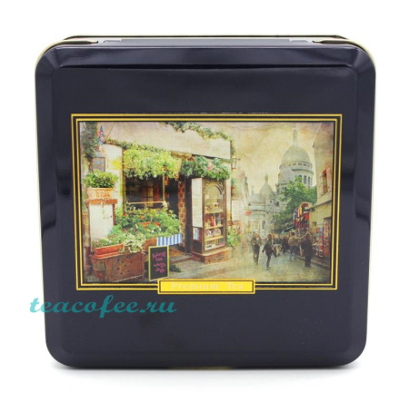 Чай Kwinst Шкатулка квадратная черный 160 гр. (ж/б) 