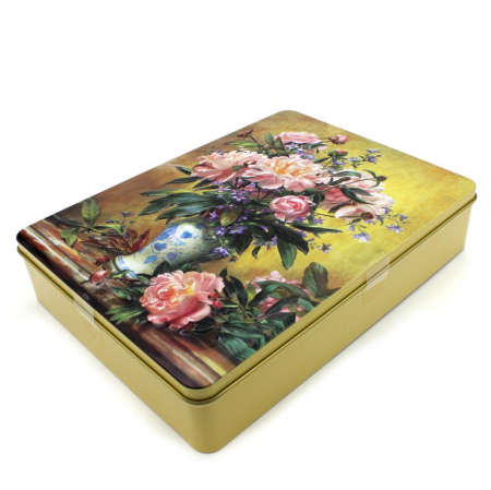 Ассорти бисквитного печенья Цветы 420 гр. (ж/б) 