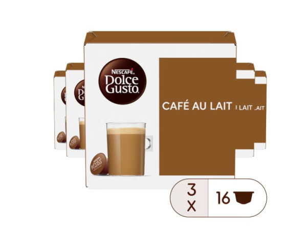 Кофе в капсулах Nescafe Dolce Gusto Cafe Au Lait 3x16 капсул в магазине ТеаКофее, фото