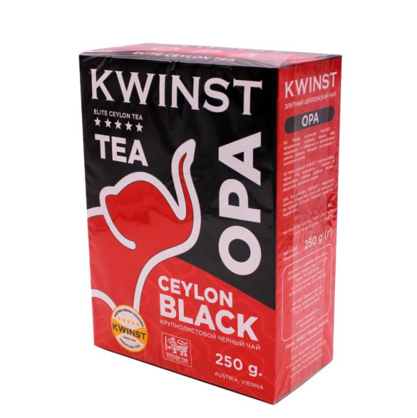 Чай Kwinst Orange pekoe ОРА черный 250 гр. (картон) в магазине ТеаКофее Чай Kwinst Orange pekoe ОРА черный 250 гр. (картон) в магазине ТеаКофее, фото
