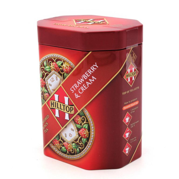 Чай Hilltop Collection Земляника со сливками черный 100 гр. (ж/б) в магазине ТеаКофее Чай Hilltop Collection Земляника со сливками черный 100 гр. (ж/б) в магазине ТеаКофее, фото