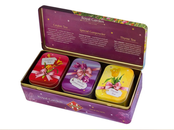 Чай Hilltop Шкатулка Букет тюльпанов 150 гр. (ж/б) в магазине ТеаКофее, фото