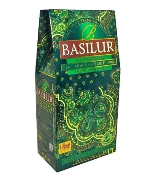Чай зеленый Basilur MOROCCAN MINT - 100g в магазине ТеаКофее Чай зеленый Basilur MOROCCAN MINT - 100g в магазине ТеаКофее, фото