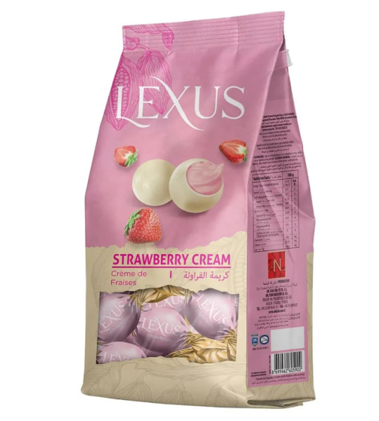 Конфеты "Lexus" из белого шоколада с клубничным кремом 200 гр в магазине ТеаКофее, фото