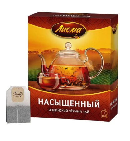 Чай Лисма Насыщенный 100 пакетиков 