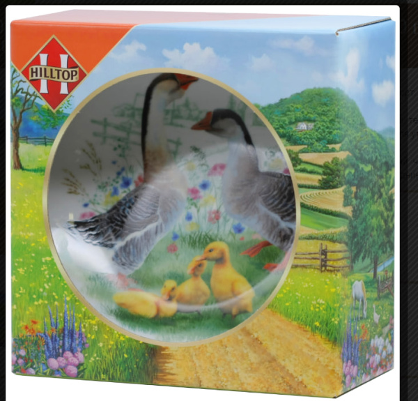 Чай Hilltop Цветочные шедевры + тарелка Благородные гуси 50 гр. (набор). в магазине ТеаКофее, фото