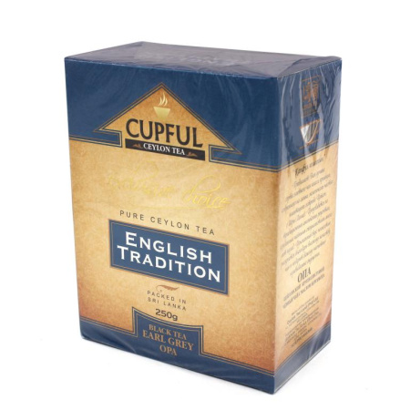 Чай Cupful English Tradition черный с бергамотом 250 гр .(картон) 