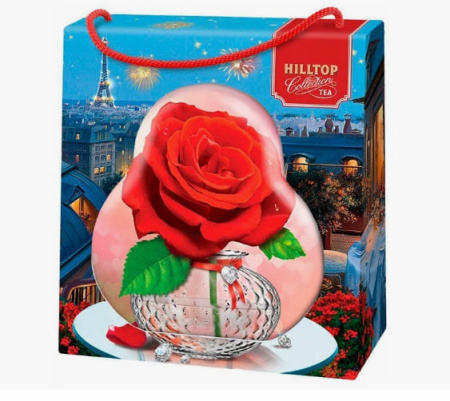 Чай Hilltop Подарок Цейлона Роза, 50 гр в футляре
