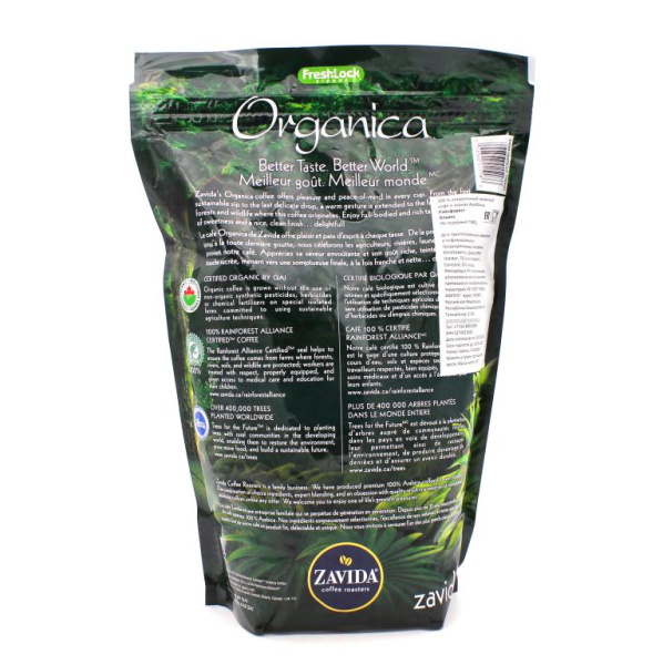Кофе в зернах Zavida Organica Rainforest Alliance (medium dark) 907 гр. в магазине ТеаКофее, фото