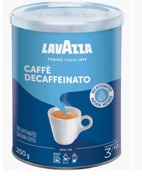 Кофе молотый Lavazza Caffe Decaffeinato, 250 гр. (ж/б) в магазине ТеаКофее Кофе молотый Lavazza Caffe Decaffeinato, 250 гр. (ж/б) в магазине ТеаКофее, фото