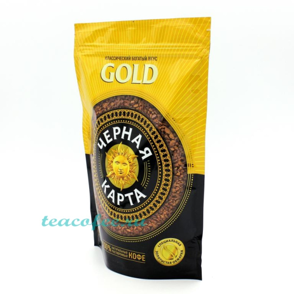 Кофе растворимый Черная Карта Gold 150 гр. (пакет) в магазине ТеаКофее Кофе растворимый Черная Карта Gold 150 гр. (пакет) в магазине ТеаКофее, фото
