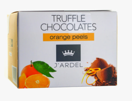 Шоколадные Трюфели J’Ardel с апельсиновыми цукатами 100 гр. 