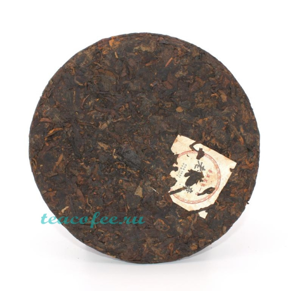 Пуэр бин ча (Две звезды) Лао Бан Чжан (шу)2008 год. 357 гр. в магазине ТеаКофее, фото