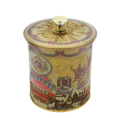 Чай Basilur коллекция "Сон в зимнюю ночь" Золотой час 100 гр. ( жесть) 