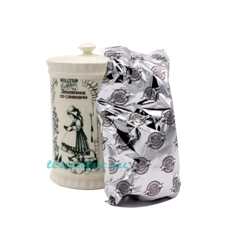 Чай Hilltop Земляника со сливками черный 125 гр. (керамика) 