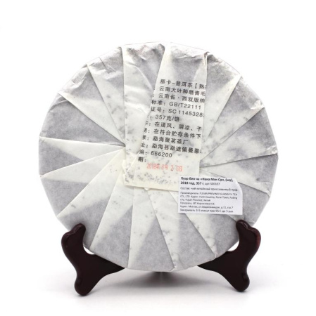 Пуэр бин ча шен Небесная мелодия (Косичка) 357 гр. 2012 год 