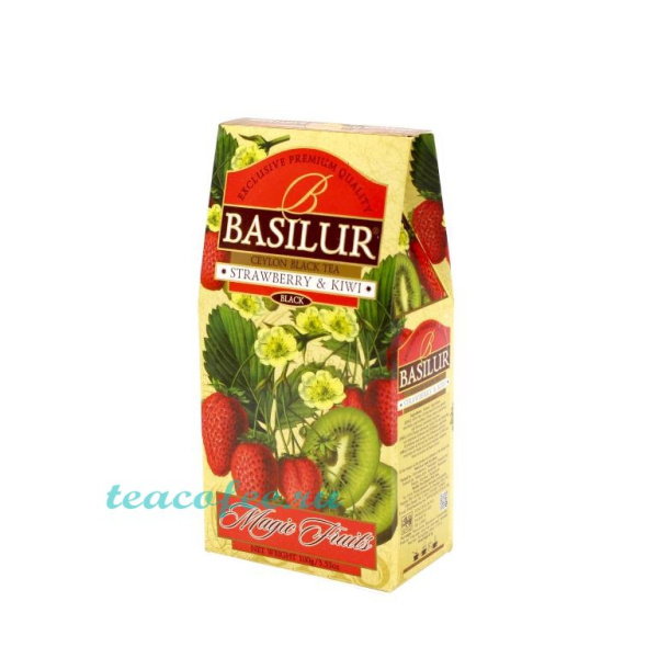 Чай Basilur Strawberry & Kiwi (Клубника и Киви) 100 гр. в магазине ТеаКофее Чай Basilur Strawberry & Kiwi (Клубника и Киви) 100 гр. в магазине ТеаКофее, фото