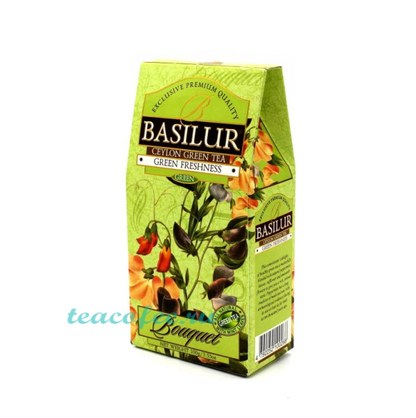 Чай Basilur Green Freshness (Зеленая Свежесть) зеленый 100 гр. в магазине ТеаКофее Чай Basilur Green Freshness (Зеленая Свежесть) зеленый 100 гр. в магазине ТеаКофее, фото