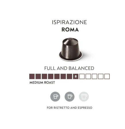 Комплект Кофе в капсулах Nespresso Roma 8/13 40 ml / 3  тубы - 30 капсул 