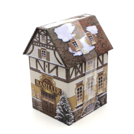 Чай Basilur Чайный домик, черный, персик-сливки 100гр. (жесть) 