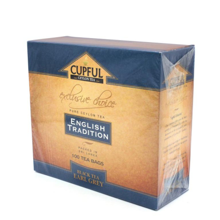 Чай Cupful English Tradition черный с бергамотом 100 пакетов 