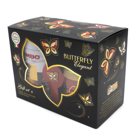 Набор БАТТЕРФЛАЙ ЭЛЕГАНТ (кофе Kimbo Gold +чай Kenya+кулон) 